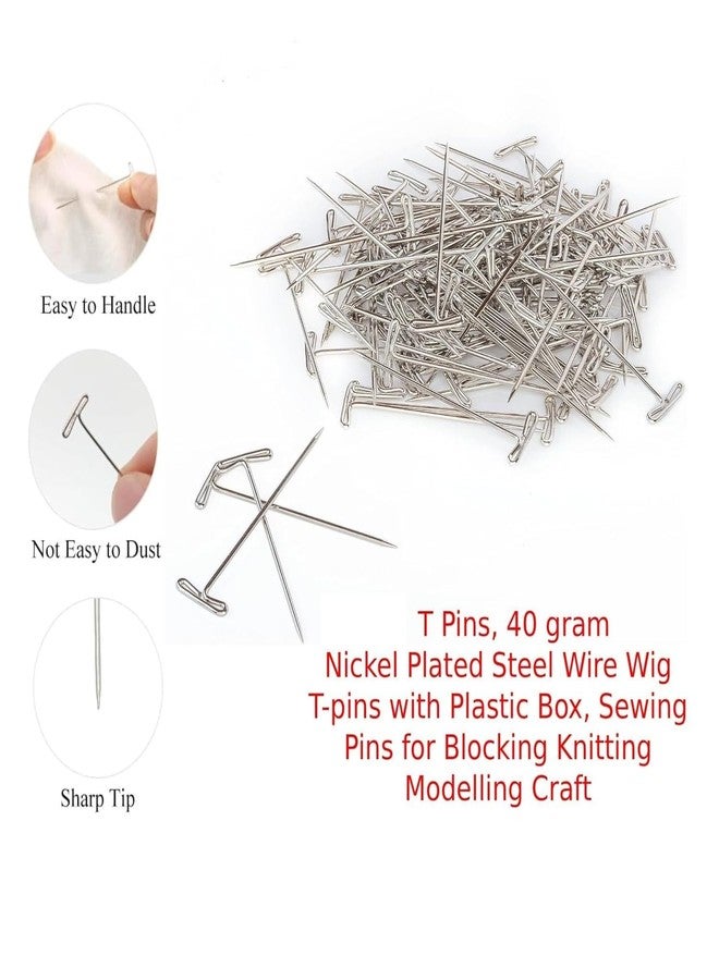 SAZIC Magnetic Plastic Pin Holder Box with 40 Gram T Pins, Sewing Tailoring Pin Cushion Organizer, Strong Magnet Dispenser for Crafts, Salon & Office Supplies (Color May Vary) - Image 4